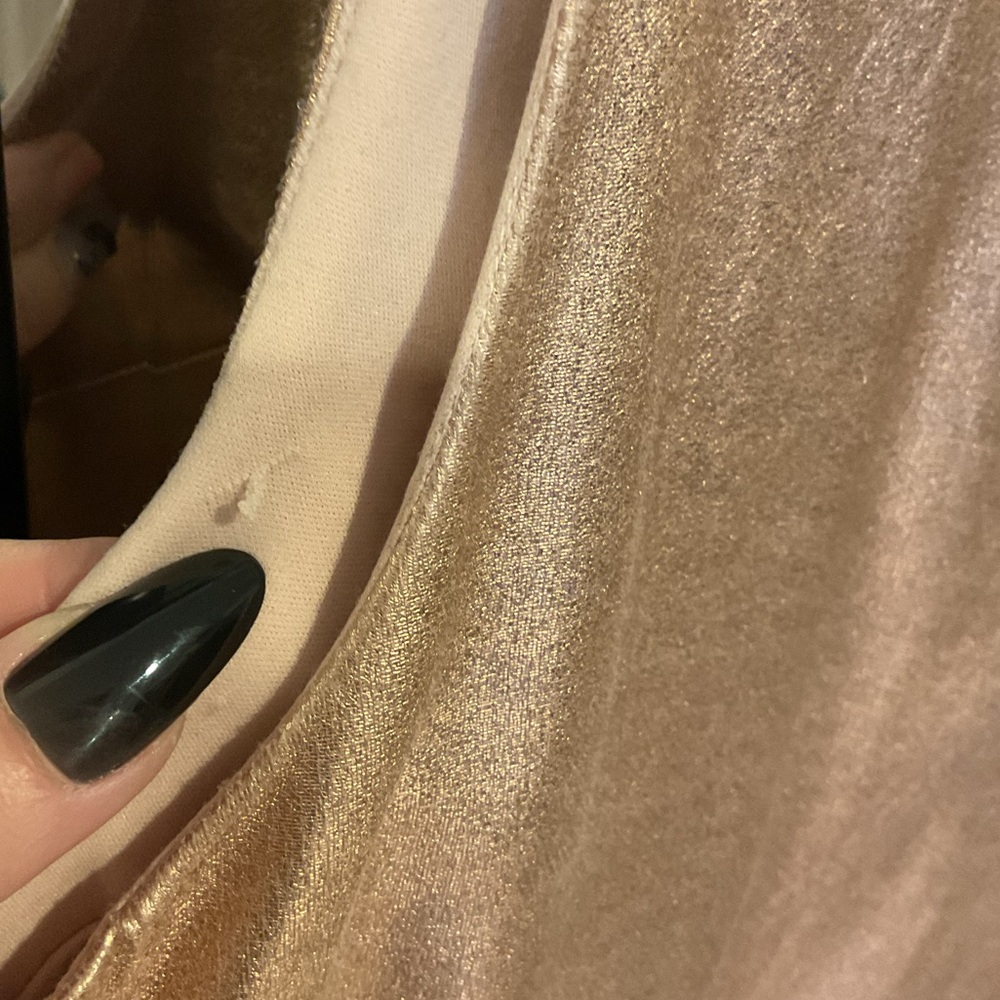 ZARA ROSE-GOLD RUFFLE MINI DRESS - Picture 10 of 10